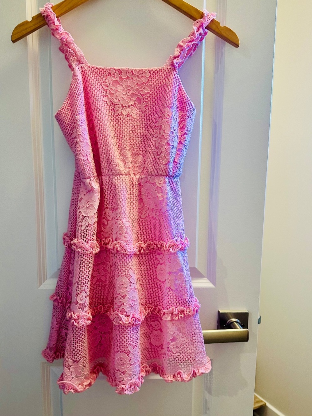 Speechless KIDS Girls' Sleeveless Ruffled Fit and Flare Lace Dress SZ 10